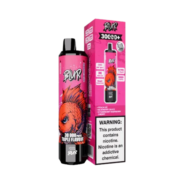 Blur 30K mit Peach Ice, Blueberry On Ice und Strawberry Raspberry Cherry